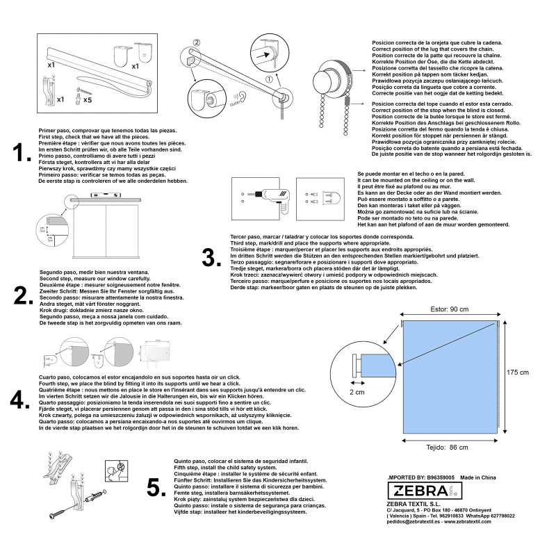 ESTOR ENROLLABLE ZEBSCREEN