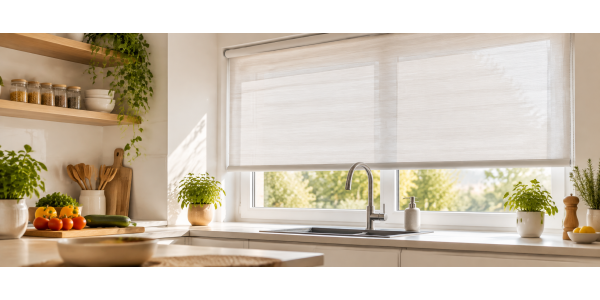 Estor para cocina: cómo elegirlo lavable, resistente a la grasa y sin taladrar